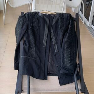 Elie Tahari Black Leather Jacket